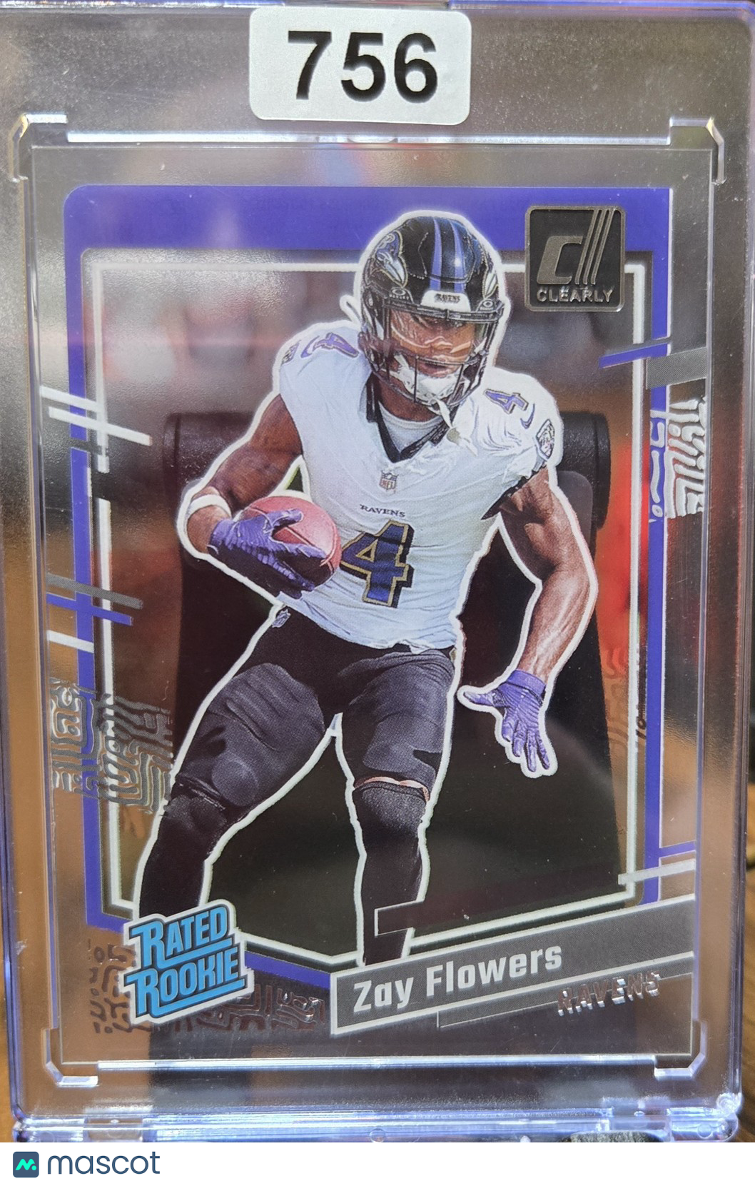 2023 Donruss Clearly Rated Rookie Zay Flowers #92 Purple