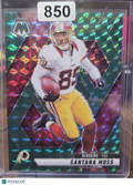 2025 Panini Mosaic Football Santana Moss #210 Green