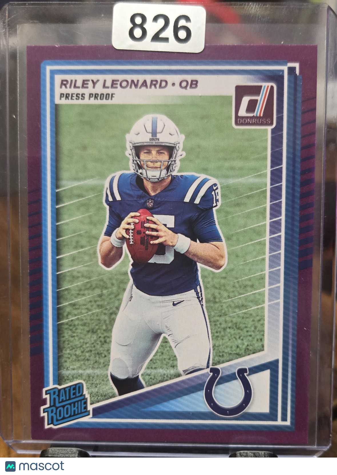 2025 Panini Donruss Rated Rookie Press Proof Riley Leonard #341 Purple