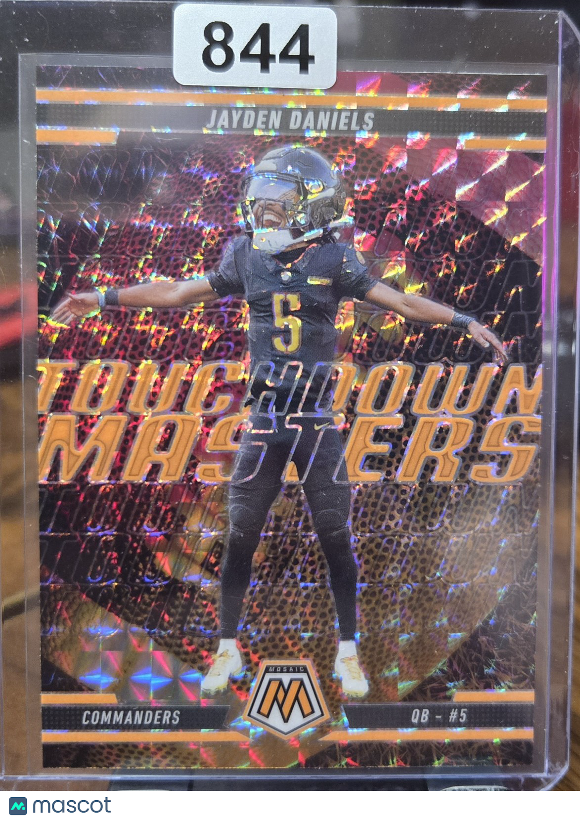 2025 Panini Mosaic Touchdown Masters Jayden Daniels #7 Orange Fluorescent