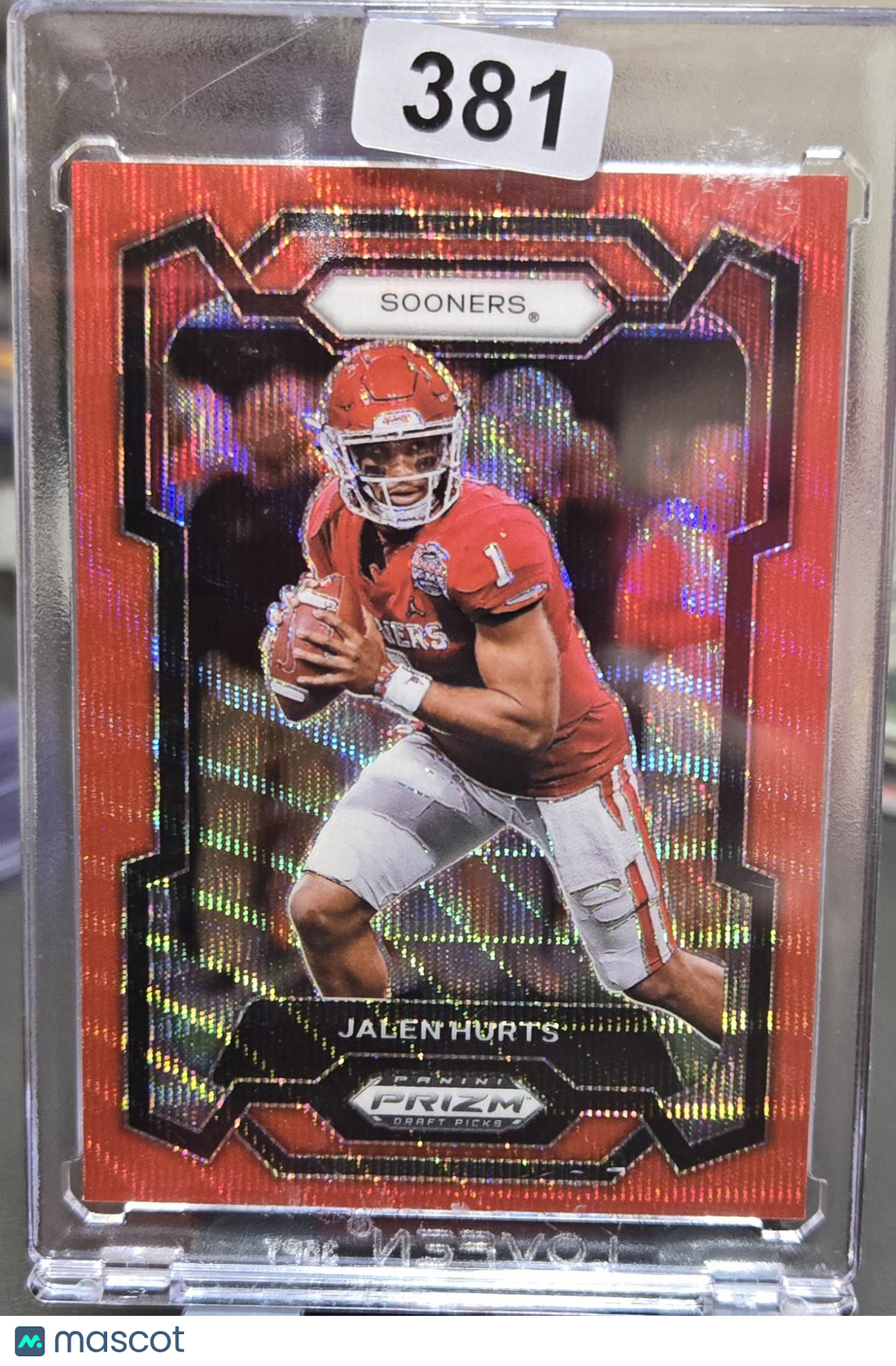 2024 Panini Prizm Draft Picks Jalen Hurts #99 Ruby Wave Prizm