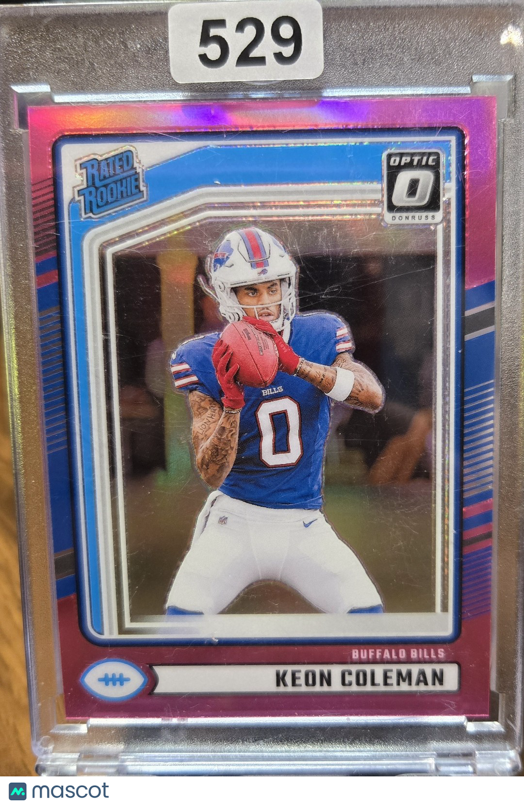 2024 Donruss Optic Rated Rookie Keon Coleman #0358 Pink Optic Preview /