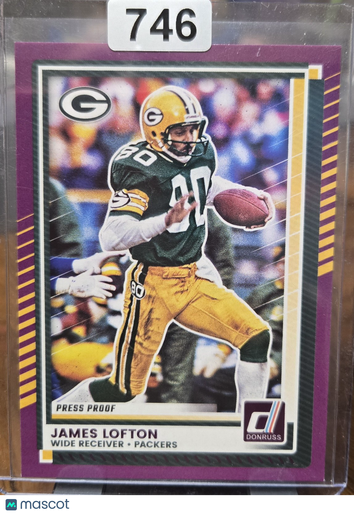 2025 Donruss Press Proof James Lofton #72 Purple
