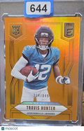 2025 Panini Donruss Elite Travis Hunter #114 Status Metallic Orange 274/849 RC