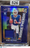 2024 Donruss Optic Keon Coleman #RPB-KCN Blue Hyper RC Patch