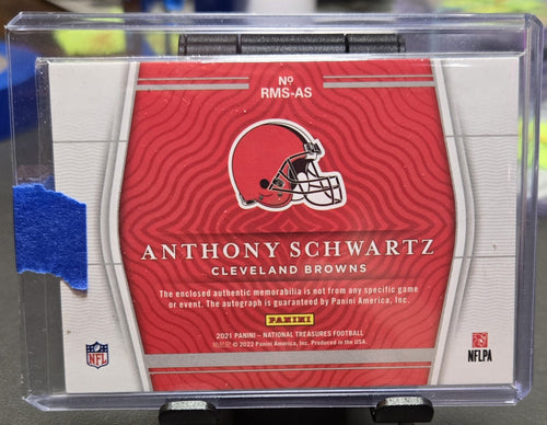 2021 Panini National Treasures Anthony Schwartz #RMS-AS 08/10