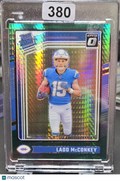2024 Donruss Optic Rated Rookie Ladd McConkey #266 Holo Green Wave