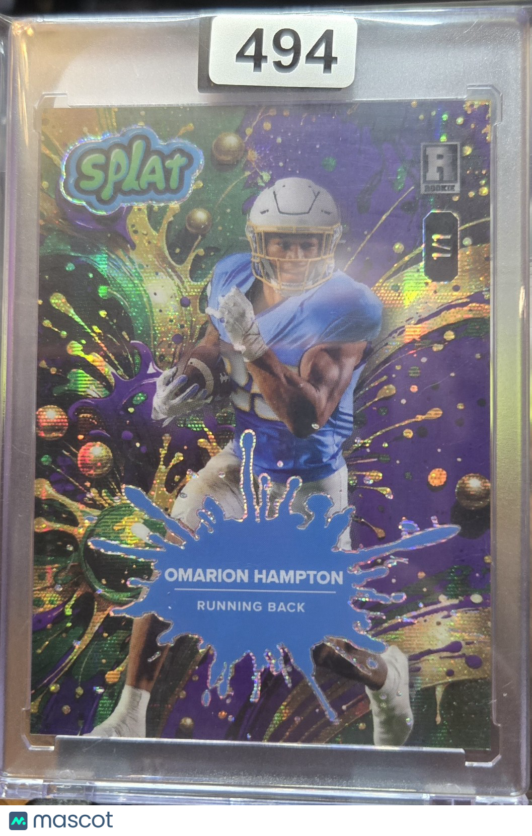 2025 2023 Wild Card Splat Omarion Hampton #SBTRI09-OH Holo Wave 1/1