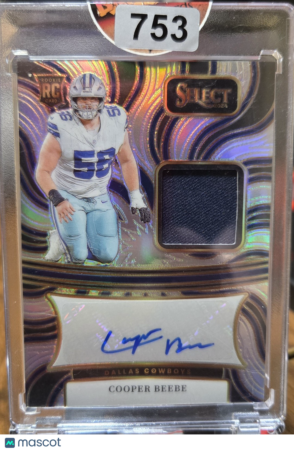 2024 Panini Select Cooper Beebe #RSM-CBE Signature Memoriblia 140/199 RC Patch