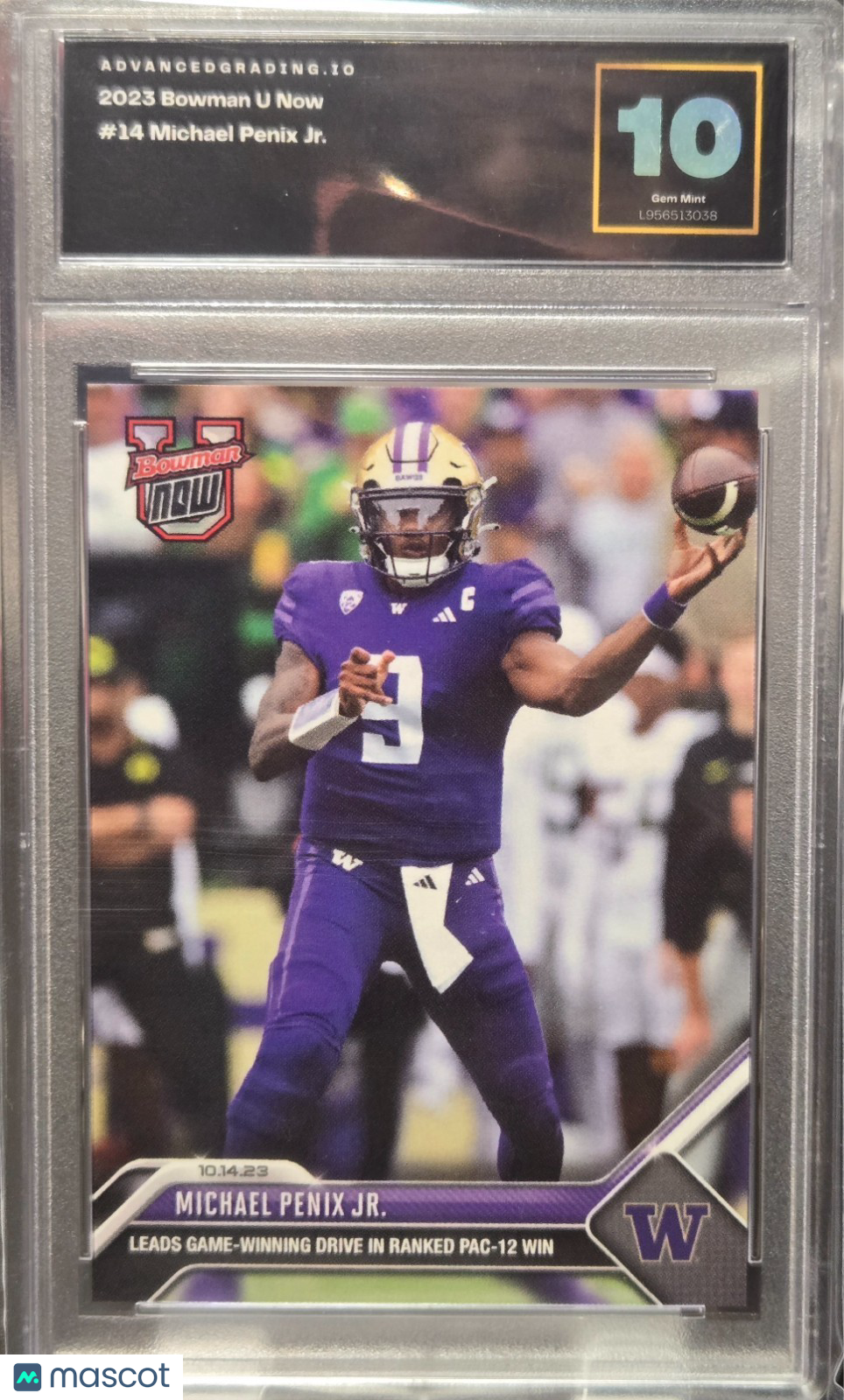 2023 Bowman U Now - Michael Penix Jr. RC #14 GM MT 10