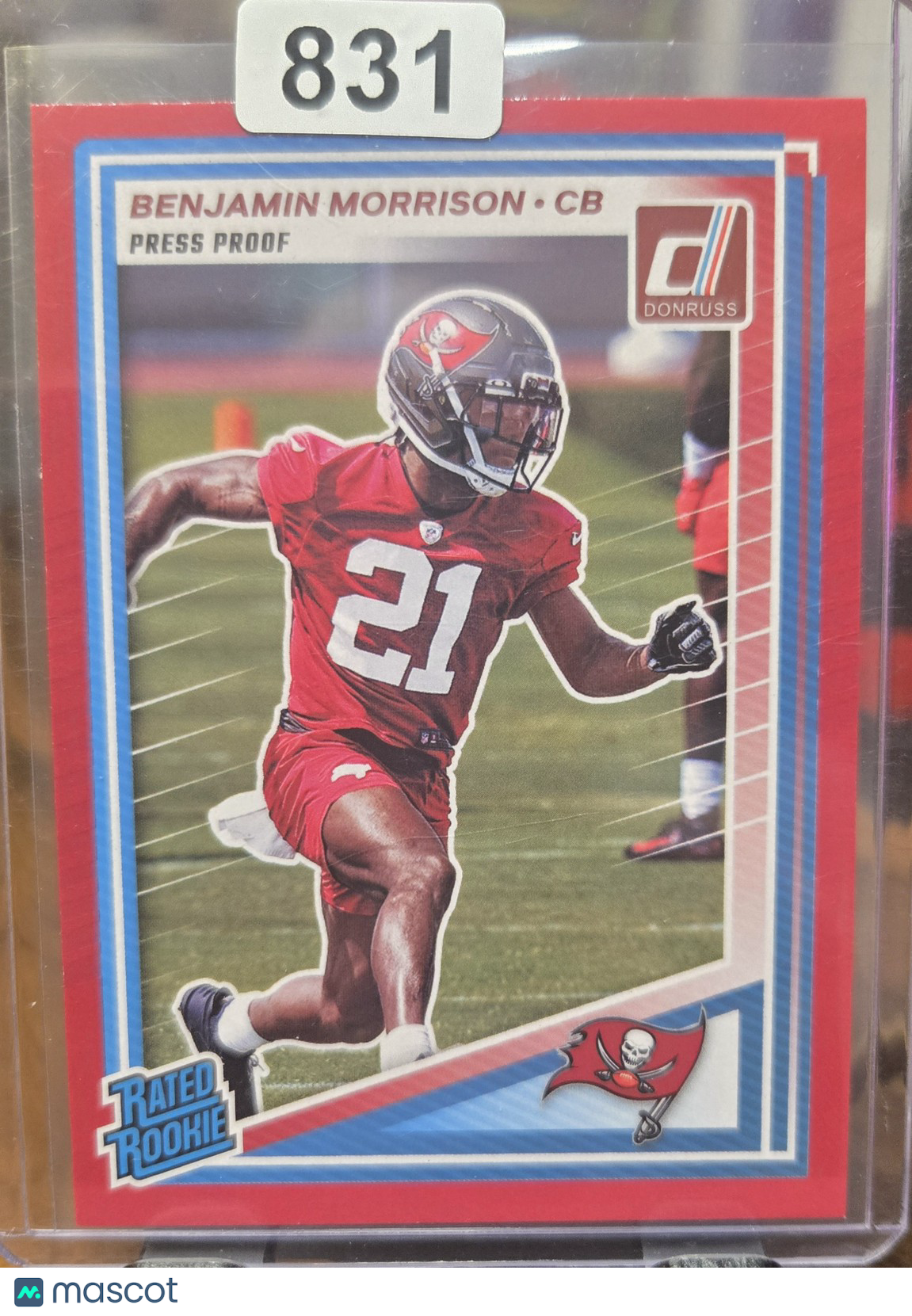 2025 Panini Donruss Rated Rookie Benjamin Morrison #361 Press Proof Red