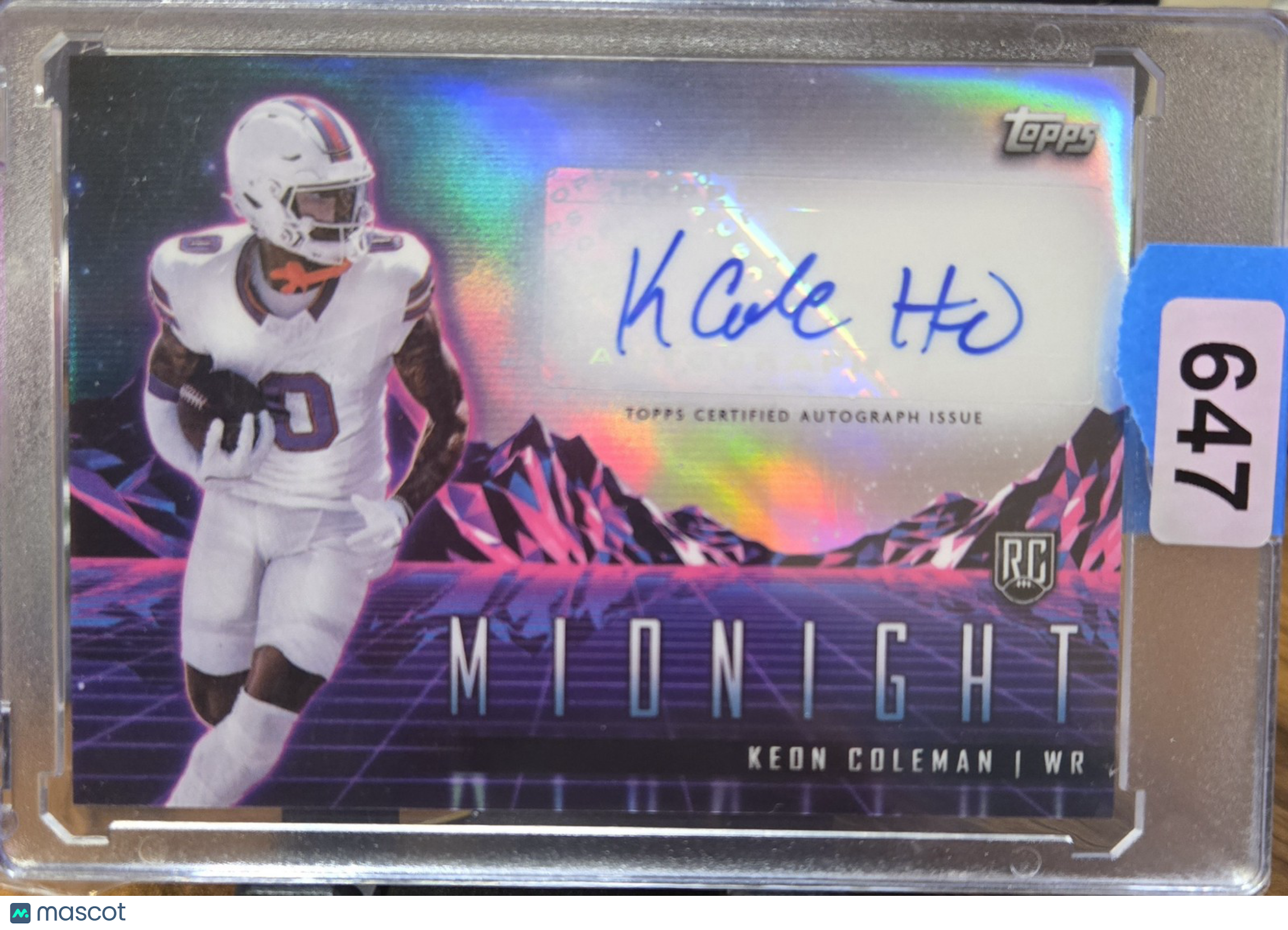 2025 Topps Midnight Keon Coleman Autographed #RHS-KC RC