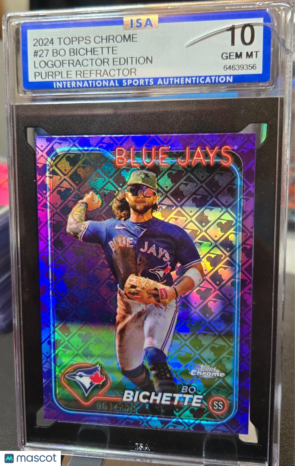 2024 Topps Chrome - Bo Bichette #27 Purple Logofractor   Blue Jays