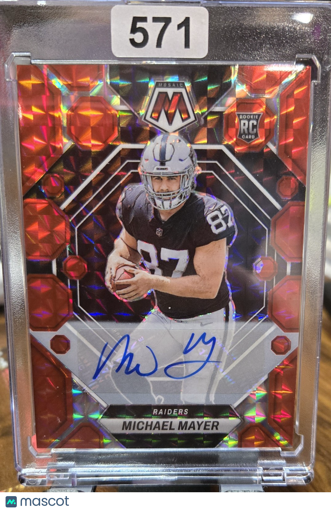 2023 Panini Mosaic Auto Michael Mayer #349 Red 41/199 RC