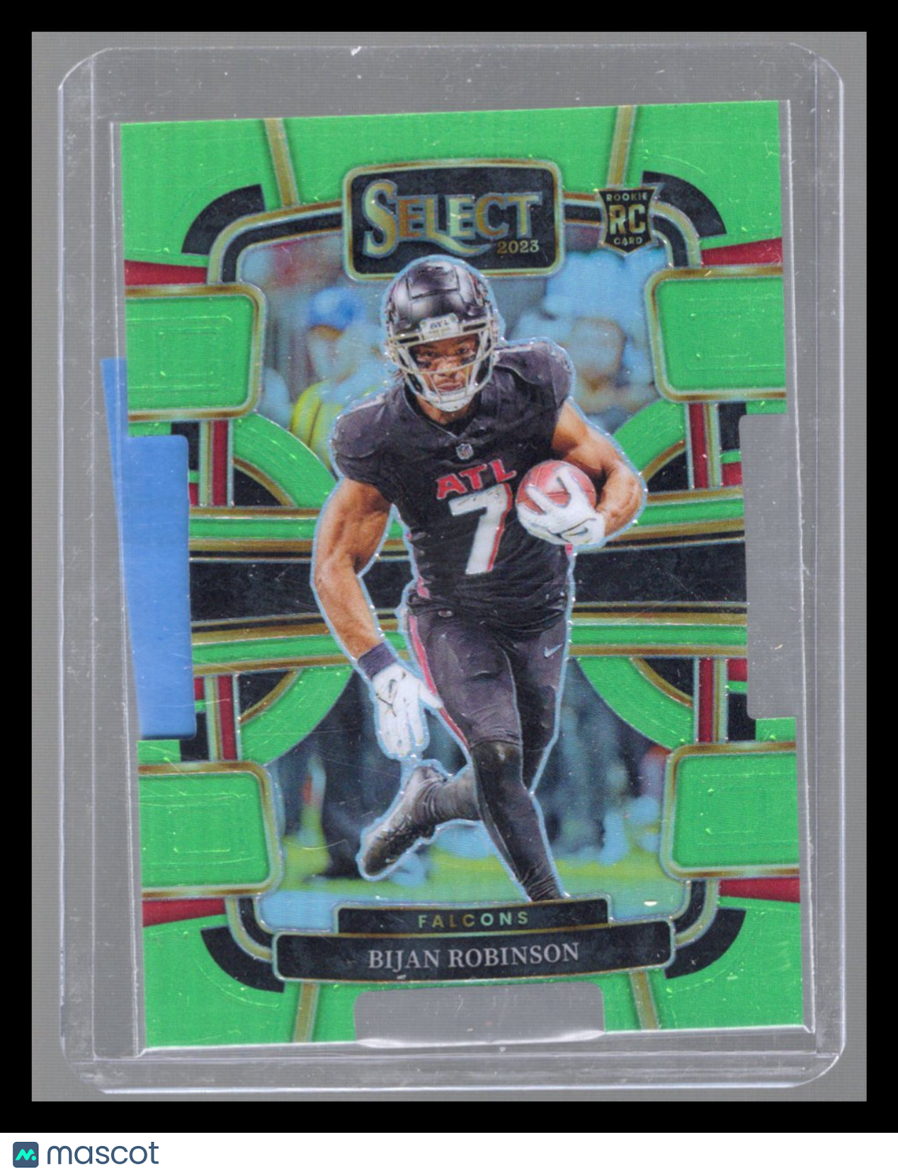2023 Panini Select Bijan Robinson #4 Neon Green Die Cut RC