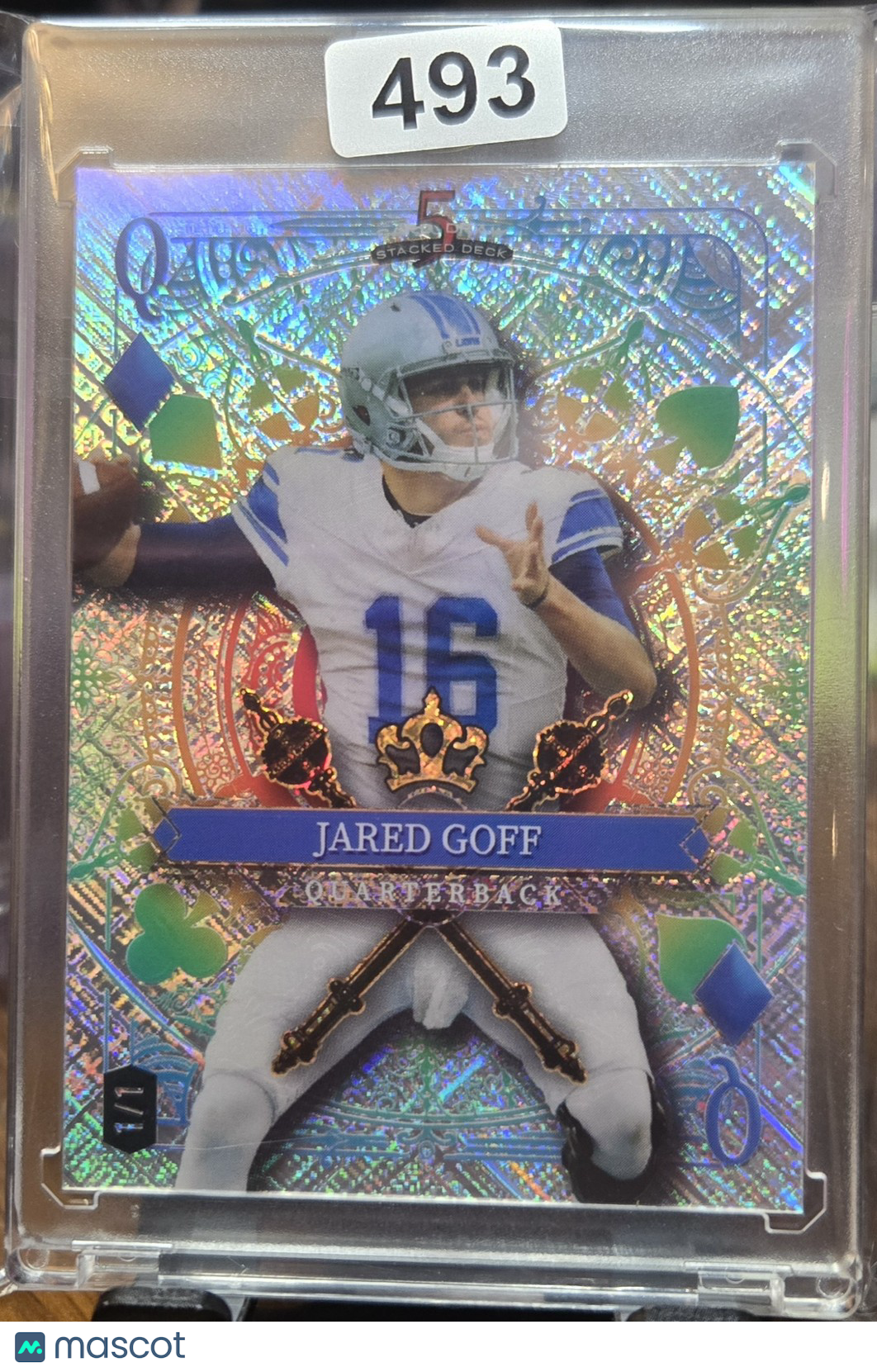 2024 Wild Card Stacked Deck Jared Goff #SDJD-JGN Holo 1/1