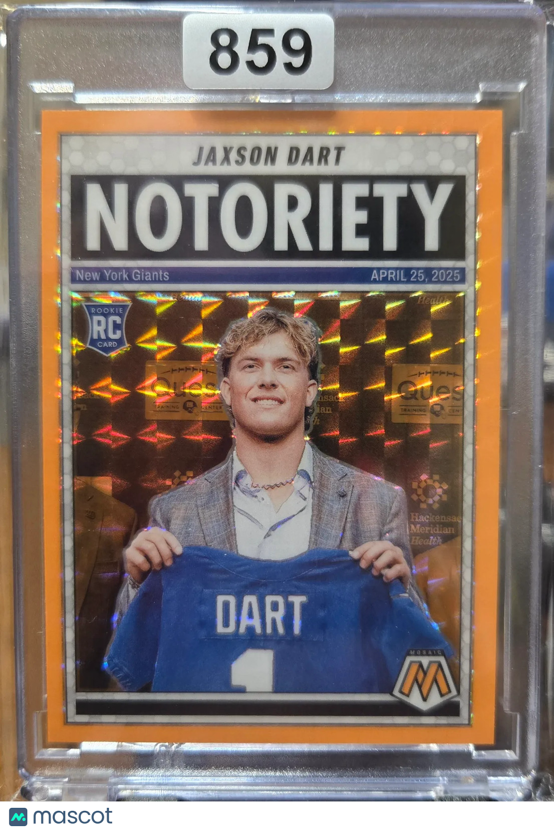 2025 Panini Mosaic Notoriety Jaxson Dart #11 Orange RC