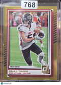 2025 Donruss Press Proof Drake London #225 Gold 10/50 Press Proof