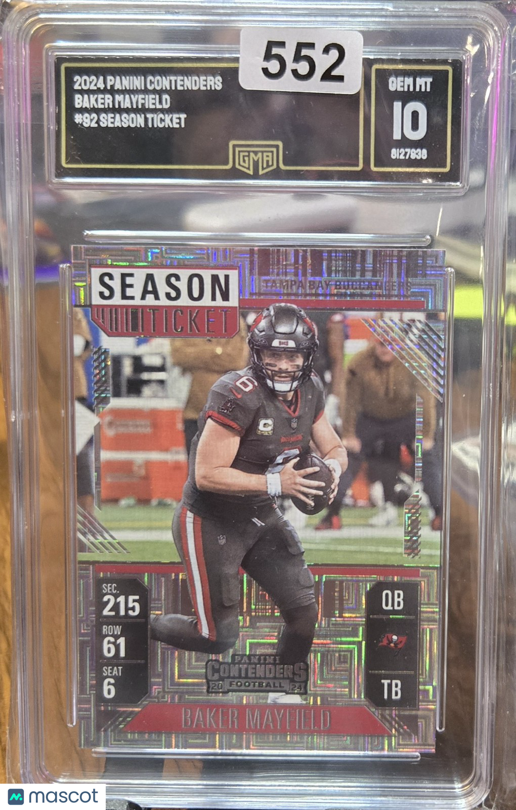 2024 Panini Contenders Baker Mayfield #92 Season Ticket Oc GMA 10