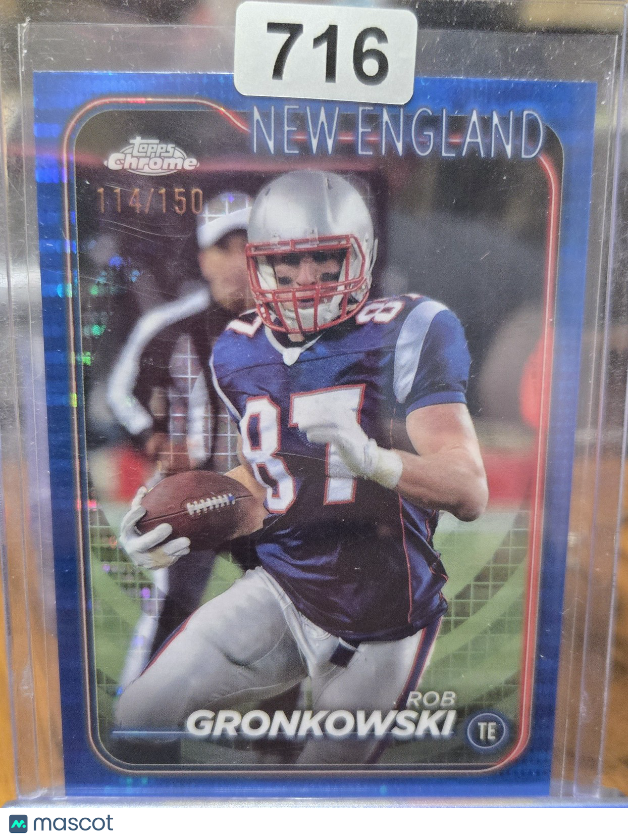2024 Topps Chrome Rob Gronkowski #121 Blue Refractor 114/150